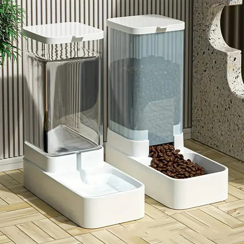 1pc/2pcs alimentador automático de água para cães/distribuidor de água, conjunto de dispensador de comida e água para cães de gravidade de