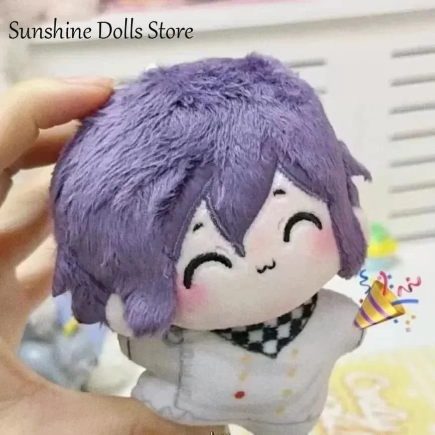 Anime kokichi oma naegi makoto akamatsu 10cm adorável mini estrela do mar corpo boneca de pelúcia pingente chaveiro brinquedos de pelúcia presente