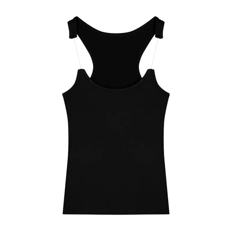 Camiseta feminina Ypro com alça invisível canelada