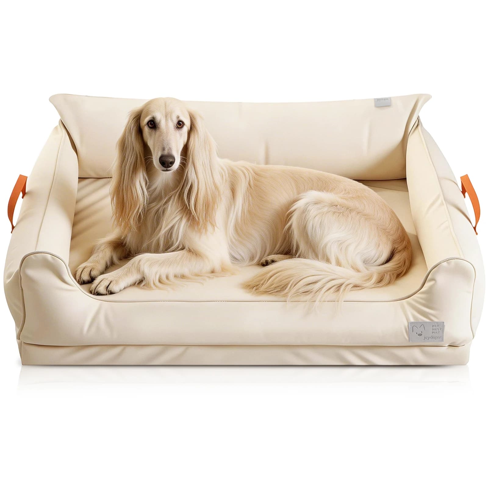 Cama grande para cães, couro macio, pelúcia, donut, aconchegante, quente, aconchegante, tapete para animais de estimação, para cães pequenos a