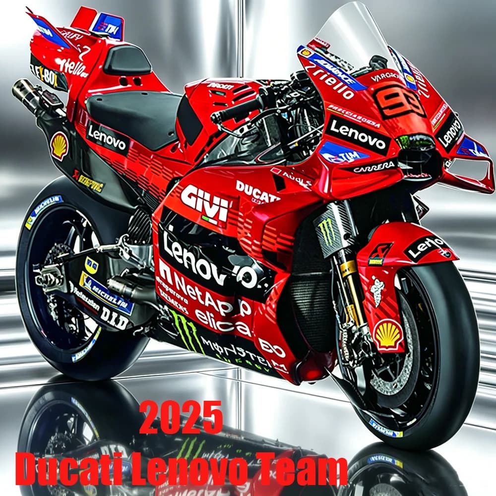 Maisto 1:18 2025 BK8 Gresini Racing Ducati Lenovo Team Moto GP - Modelo de Motocicleta Colecionável Fundido - Presente Brinquedo