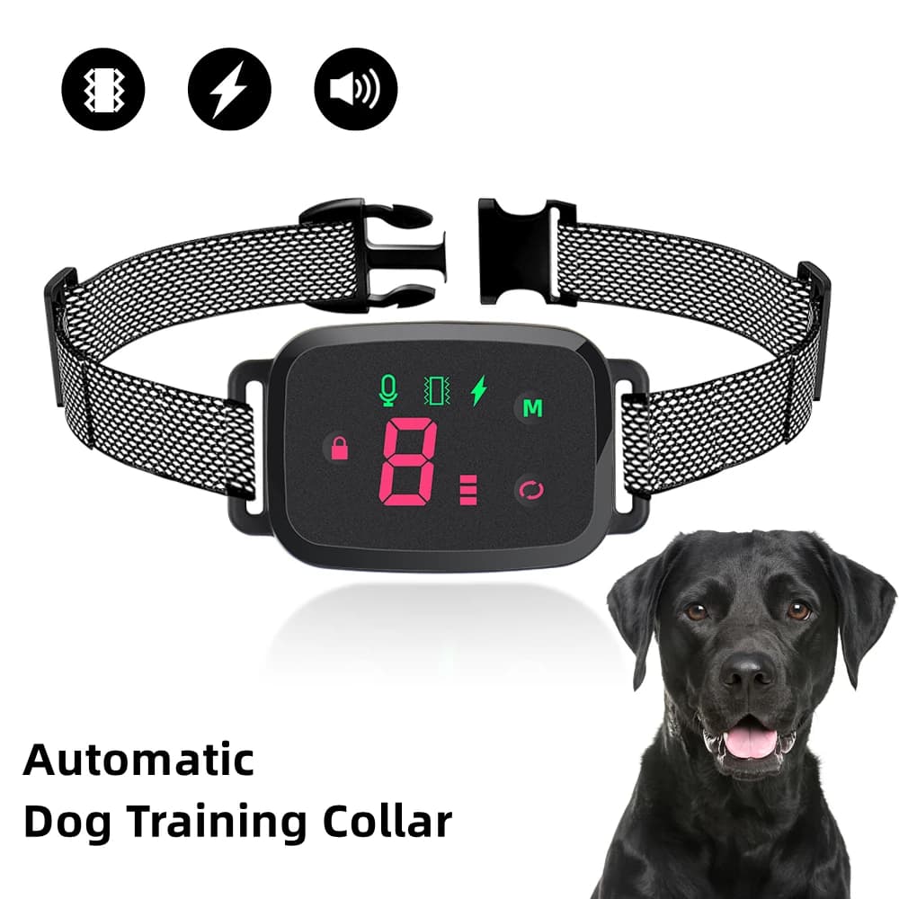 Inteligente automático anti latido coleira do cão coleira de choque para cachorro à prova coleira anti latido para cães água colar espanta