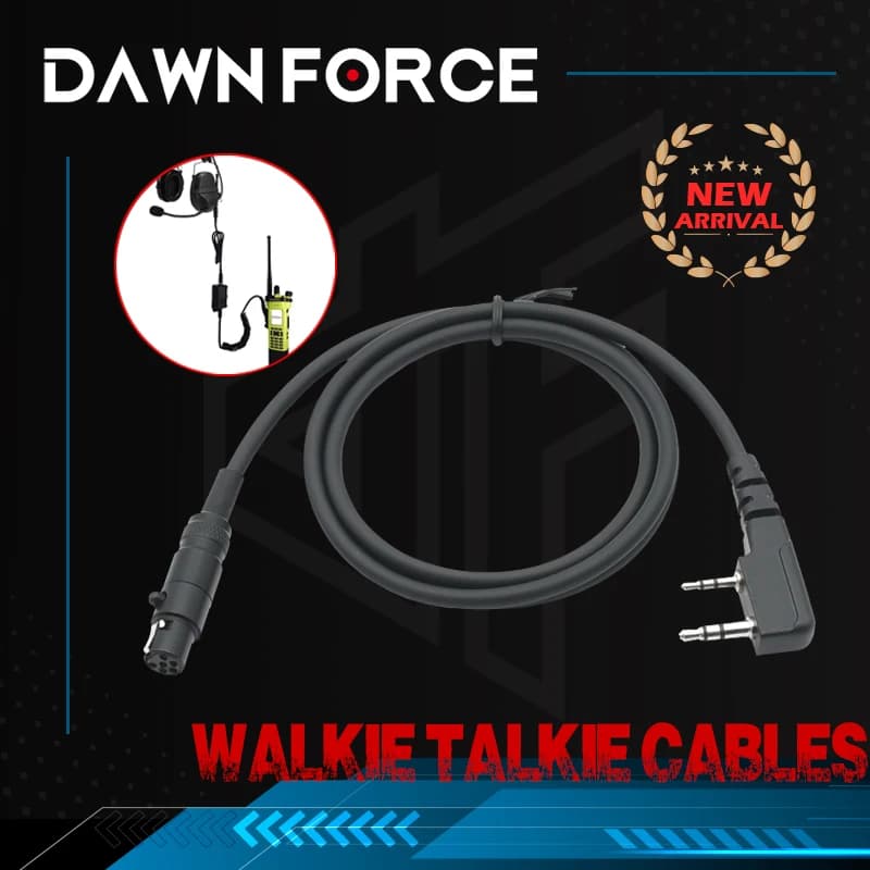 Para FCS-TACTICAL amp fone de ouvido tático v20 v60 ptt conecta cabo adaptador conector padrão kn6 para baofeng kenwood tyt