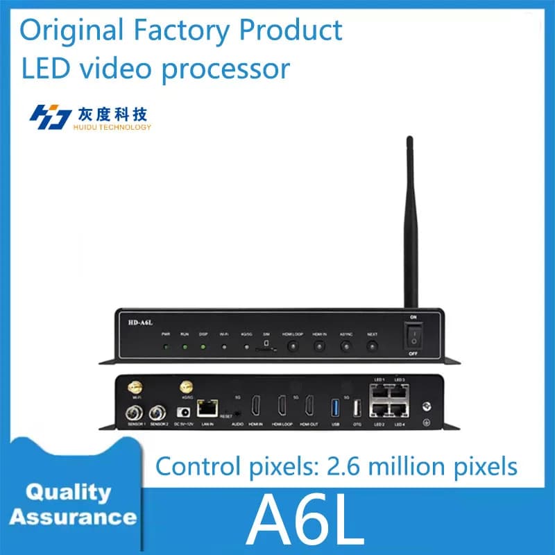 Huidu HD-A6L/HD-A5L/HD-A4L/HD-A3L com WiFi síncrono e assíncrono modo duplo display LED colorido reprodutor multimídia