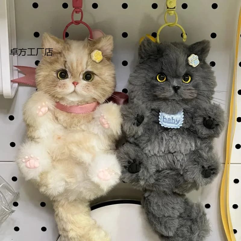 Bonito torção vara alta beleza gato artesanal diy tecelagem desktop ornamento saco pingente presente para amigos