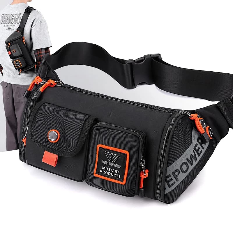 Homens cintura fanny pacote bum hip sling peito cinto saco multi-purpose viagem escalada à prova dwaterproof água náilon masculino cruz corpo sacos