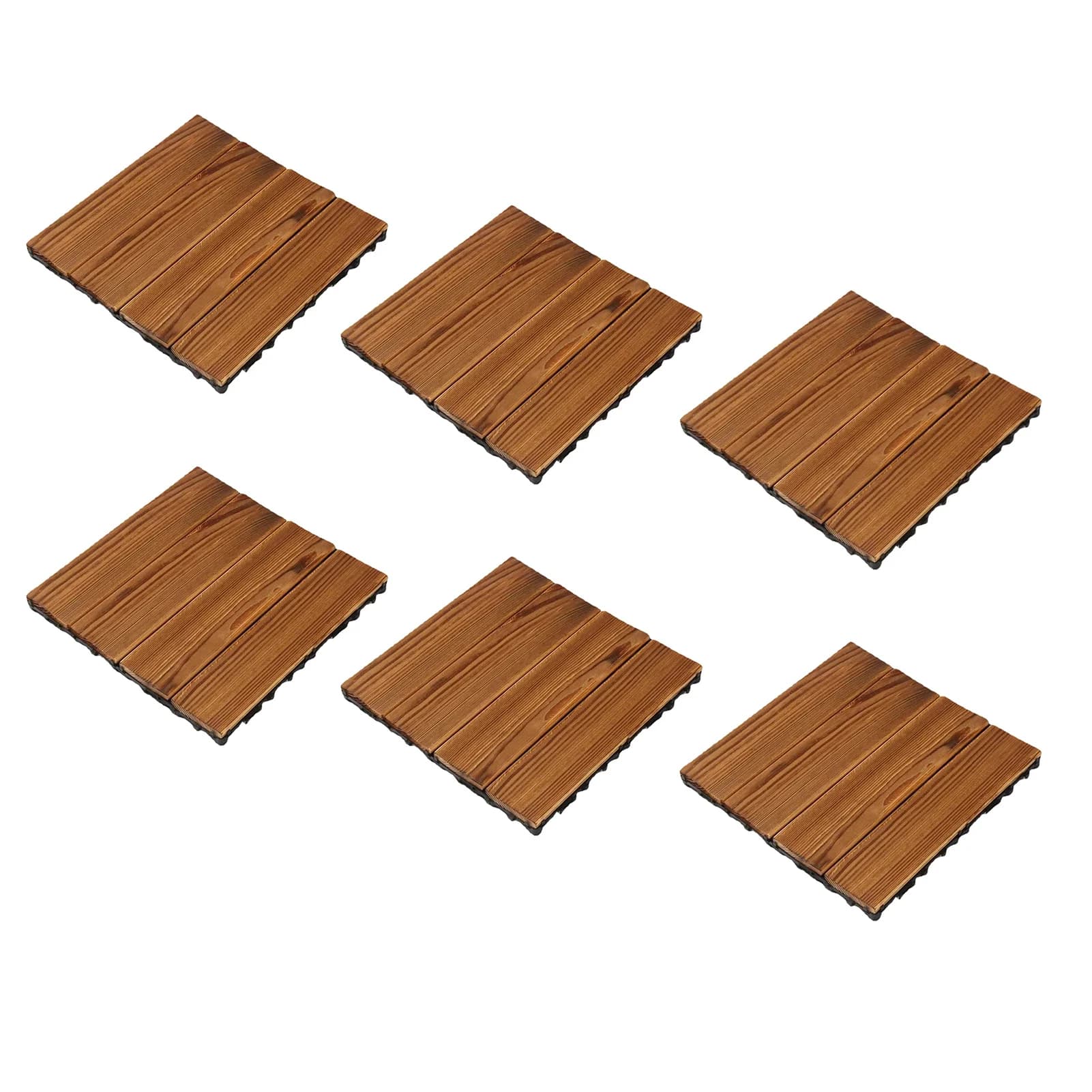 Resistência à corrosão Blocos de madeira, Splicing Tile para terraço ao ar livre, Varanda Block, 10pcs