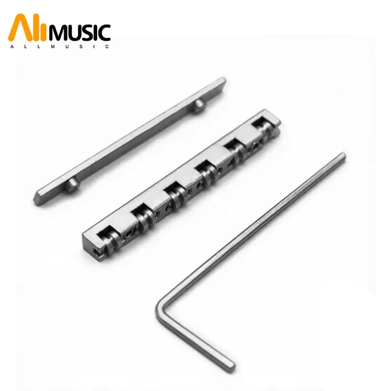 Porca de titânio para guitarra elétrica, porca usinada com precisão em CNC, 42mm, com base ajustável em altura, cor natural