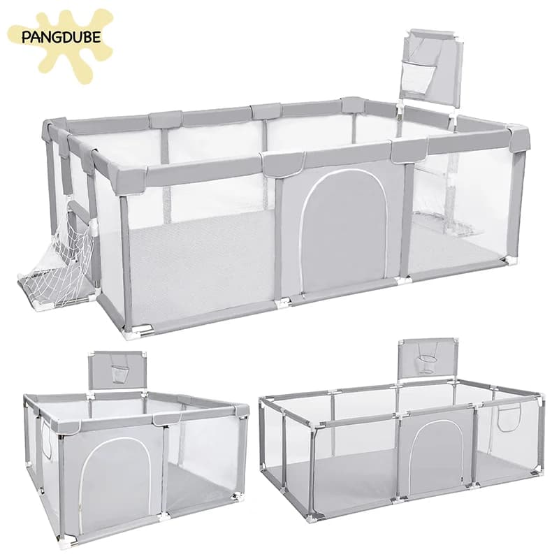 PANGDUBE Cercadinho para Bebês, Área de Brincadeiras Infantil, Playground para Bebês, Piscina de Bolinhas para Crianças ao Ar Livre, Cerca de