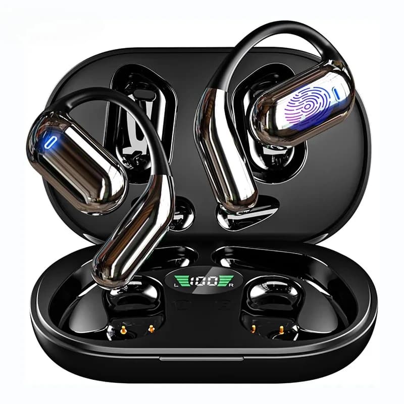 Fones de Ouvido com Tradução por IA Bluetooth 5.4 Cancelamento de Ruído 144 Idiomas Tradutor Instantâneo em Tempo Real Headset Inteligente 3-em-1