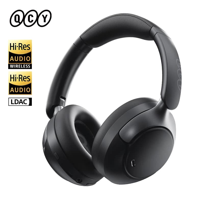 Qcy h3 pro anc fone de ouvido sem fio 50db cancelamento de ruído fone de ouvido de áudio espacial de alta resolução com ldac bluetooth 5.4 sobre