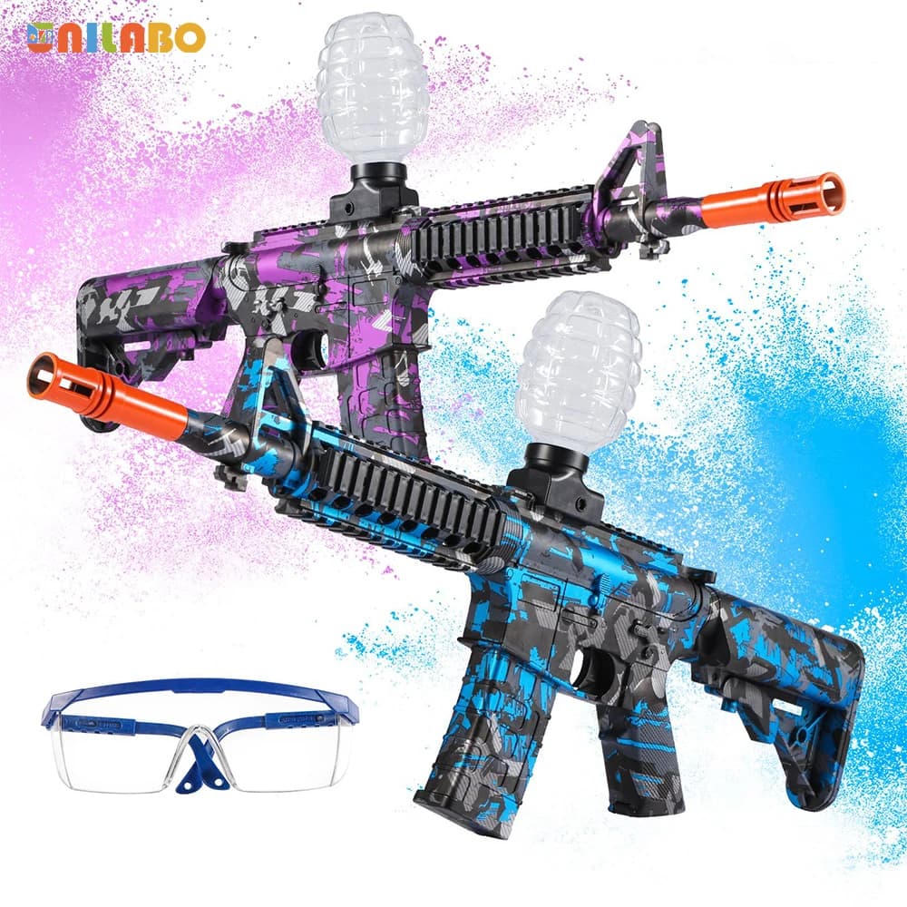 Pistola de brinquedo elétrica M4A1 Gel Ball Blaster, recarregável de alta velocidade, diversão no verão ao ar livre, piscina familiar/jogos de