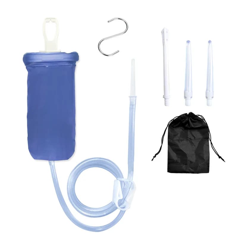 1.6/2l grande capacidade pvc enema de borracha saco reusável ânus reto higiene pessoal limpo