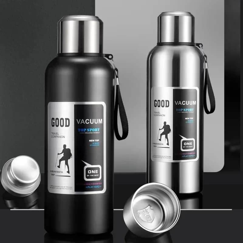 Copo térmico frio de grande capacidade, aço inoxidável, isolado, chá, café, garrafa de água, balão de isolamento, caneca de viagem