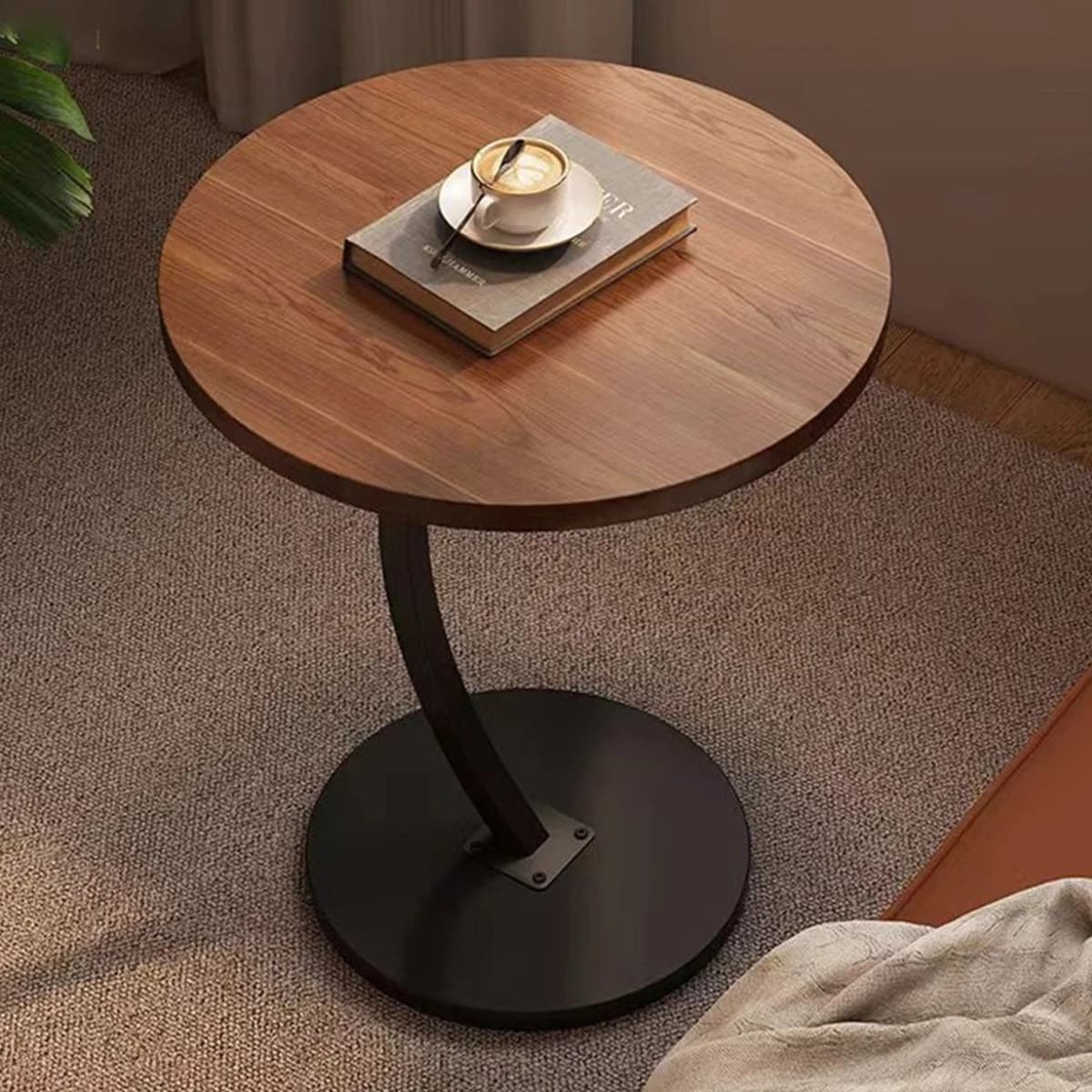 Mesa de Café Pequena de Luxo para Apartamento, Mesa Redonda Móvel, Mesa Mini Simples e Prática