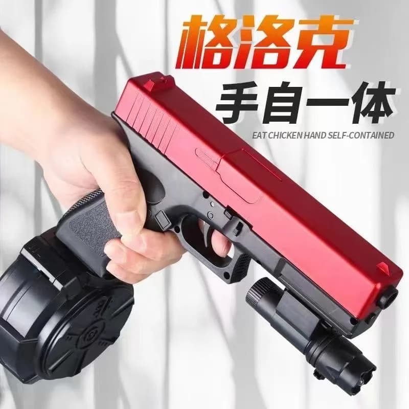 A Nova Arma de Brinquedo Manual e Elétrica Integrada G17 Pode Disparar Balas de Gel de 7-8mm com Bateria Recarregável de 7.4V, o Mesmo Modelo para