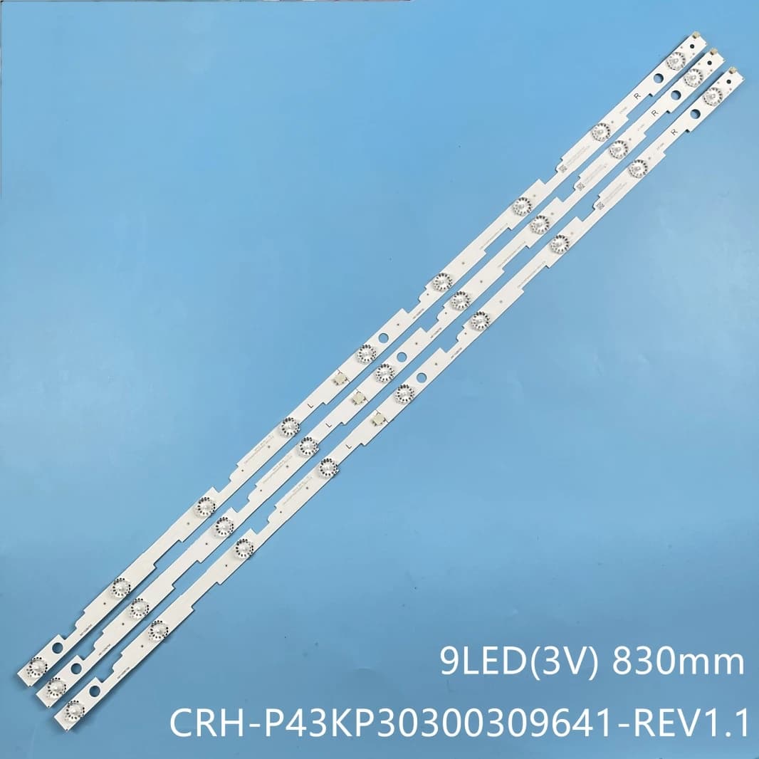 Tira conduzida para afiada lc-43fg5242e lc 43ui7252e, bc rf-aj430s30-0901s-09 lc430eqy-sh m1, 3 pcs/set