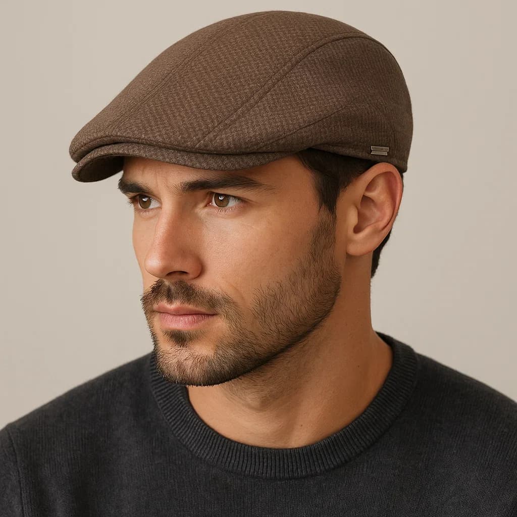 Inverno outono quente newsboy boné masculino feminino xadrez grosso vintage casual boinas moda chapéu plano boné de pico ajustável