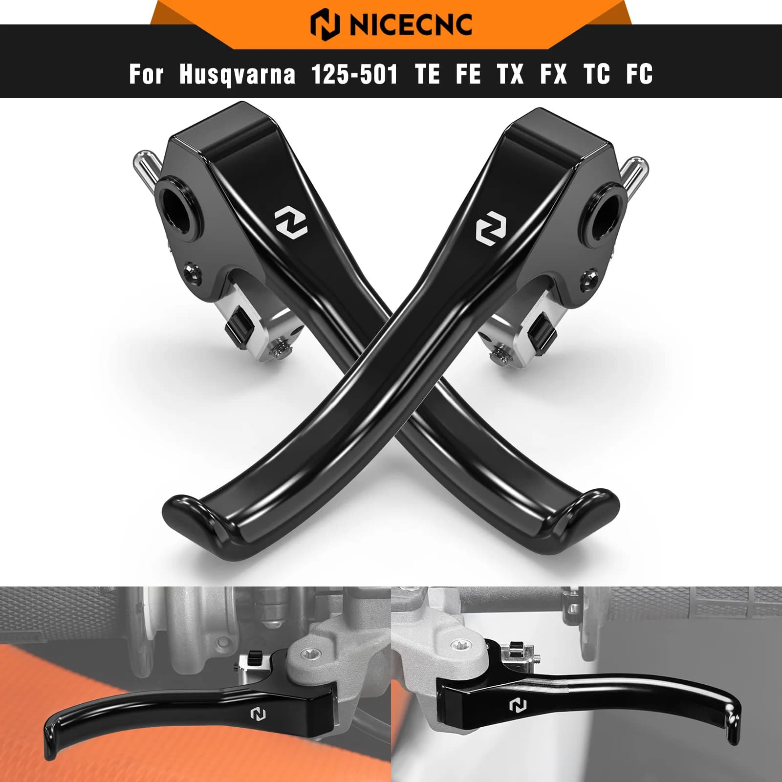 Nicecnc para husqvarna te 300 te 250 fe 450 fe 501 2022-2024 alavanca de freio de embreagem shorty para gasgas ec 300 ec 250 2021-2025