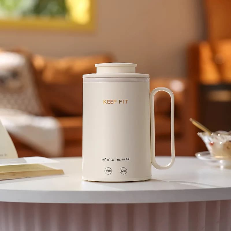 Novo pequeno 400ml chaleira elétrica portátil 300w multifuncional viagem casa de aço inoxidável copo ensopado elétrico pote saúde