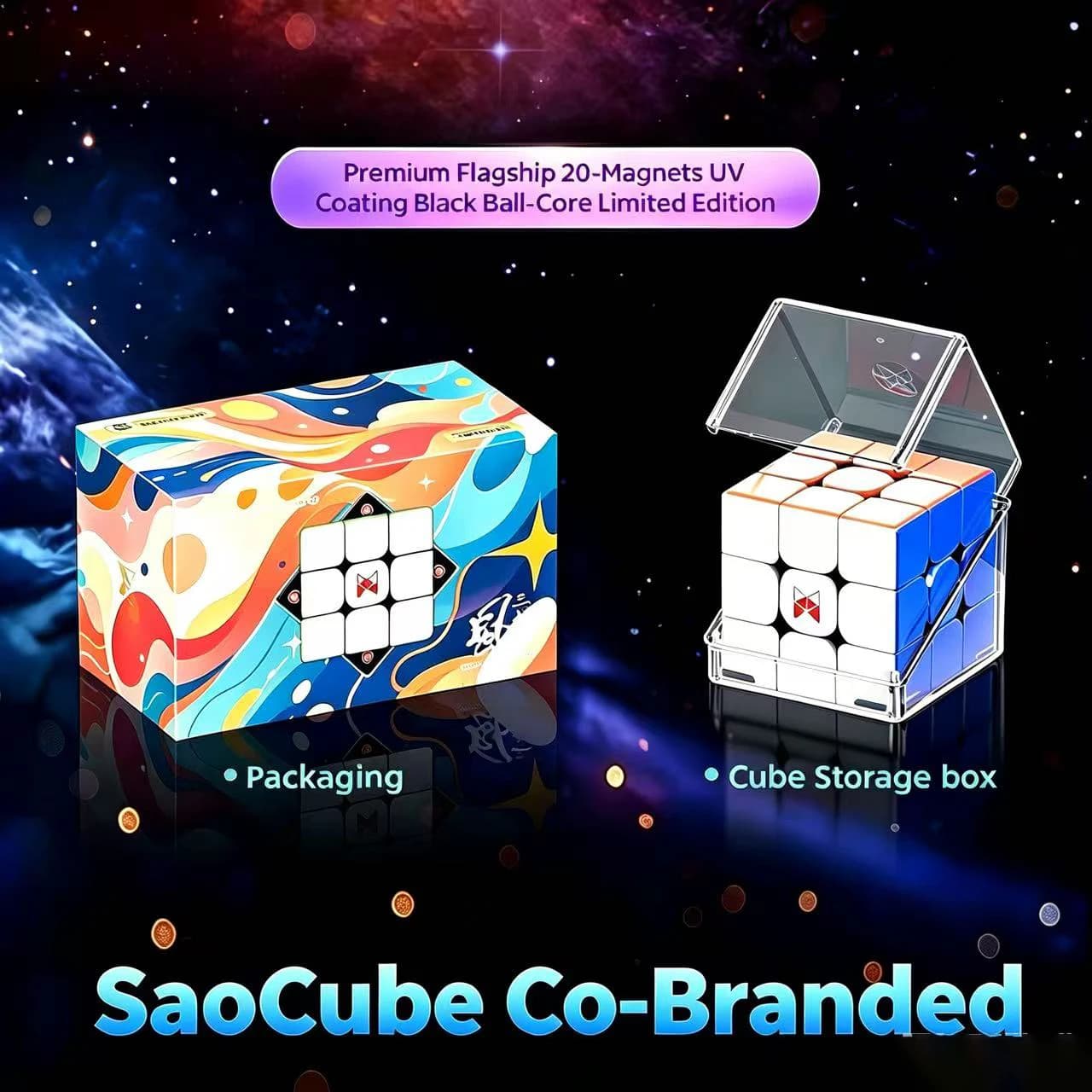 [SaoCube] Cubo Mágico Magnético Premium QiYi X-Man Tornado V3M 3x3 Qiyi SaoCube Tornado V3 Brinquedo Quebra-Cabeça