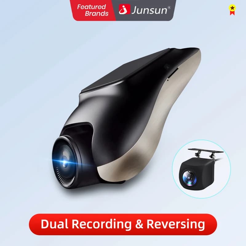 Junsun Novo dashcam 1080P ADAS Mini Carro DVR 120 ° Gravador de vídeo automático FOV tipo escondido Dash Cam para Android suporte estacionamento