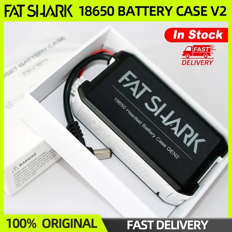 Fatshark 7.4v 18650 fone de ouvido caso de bateria de célula de íon-lítio v2 para drone quadcopter fpv óculos dominator fas shark hd2/hd3