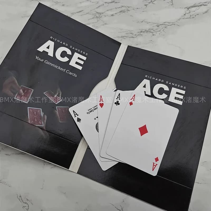 ACE By Richard Sanders Truques de Mágica com Cartas, Adereços para Mágicos, Ilusões de Close-Up, Gimmicks + Tutorial em Vídeo, Truques de Mágica