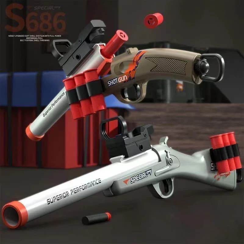 S686 jogando escudo arma de brinquedo bala macia airsoft lançador esportes ao ar livre cs jogo pistola atirador brinquedo divertido para meninos