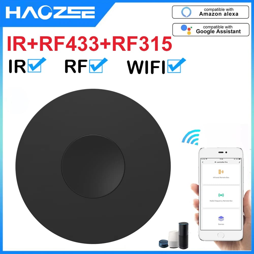 Tuya inteligente wifi rf ir controle remoto casa inteligente para ar condicionado todos os tv lg tv suporte alexa google casa