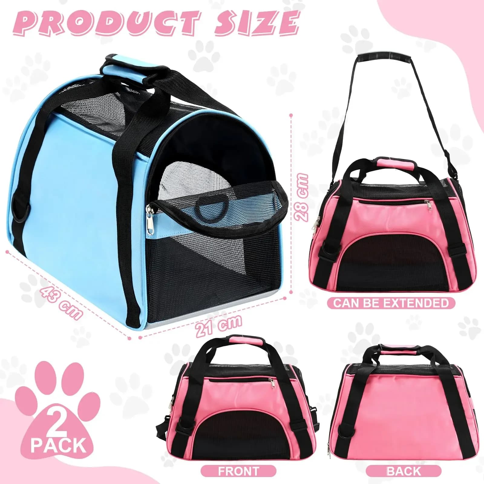 Sacos de gato portátil saco de transporte do cão malha respirável sacos de transporte para cães pequenos dobrável gatos bolsa de viagem saco de