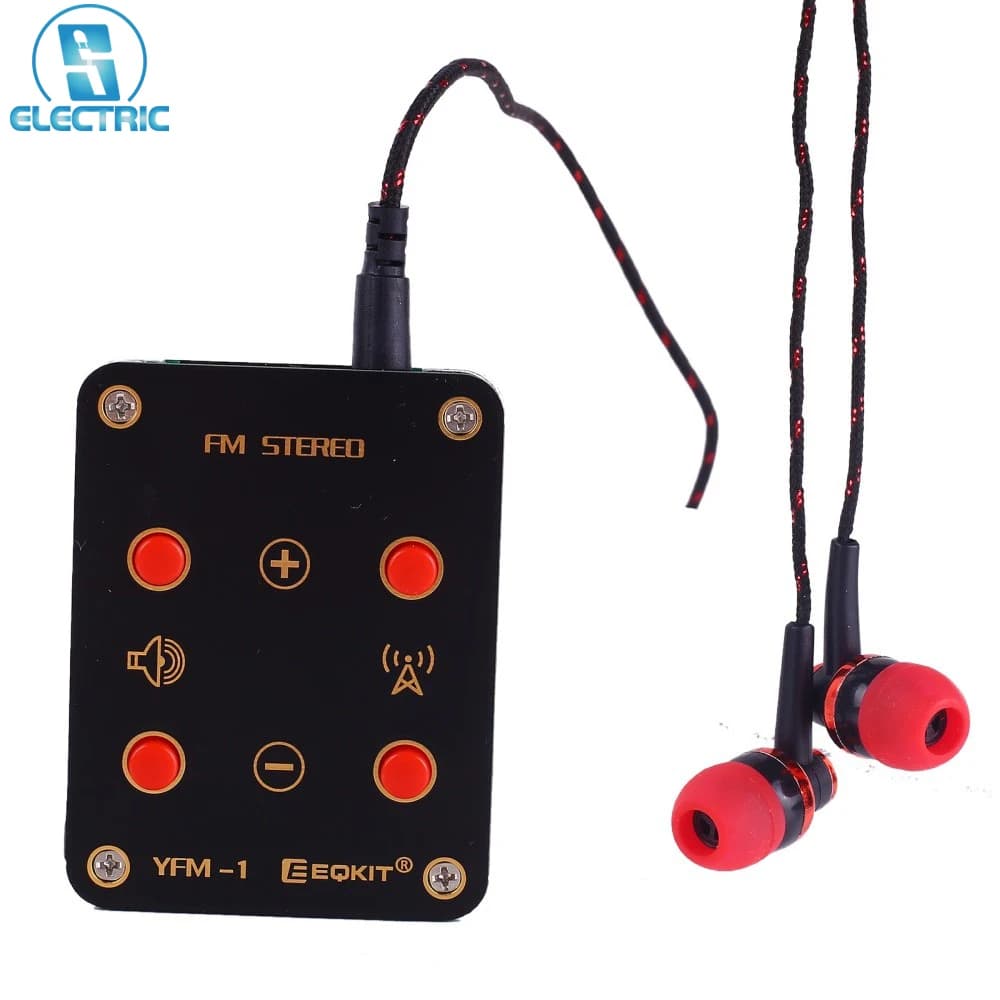 Rádio estéreo fm eletrônico diy kit receptor sem fio módulo digital com fone de ouvido para solda inclinando ensino