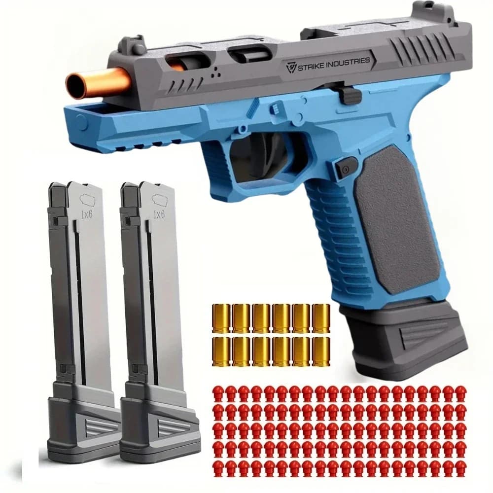 2011/m92 escudo tático ejceting arma de brinquedo disparo contínuo eva bala macia ao ar livre cs tiro pistola presente aniversário das crianças