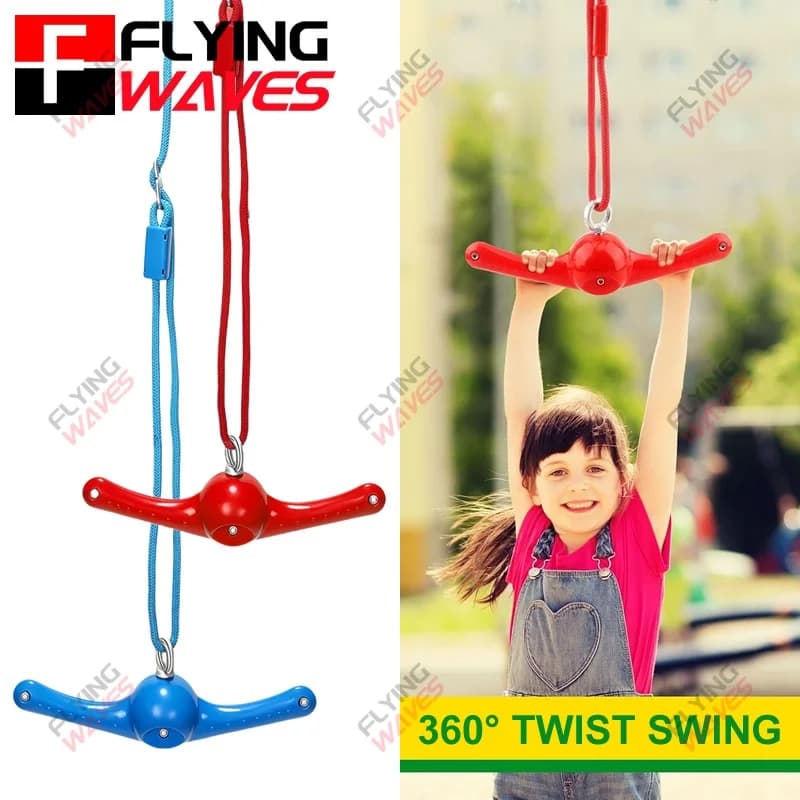 Balanço Twister infantil 360 °   Alça giratória balanço ajustável playground quintal ninja slackline acessórios de treinamento acessório de