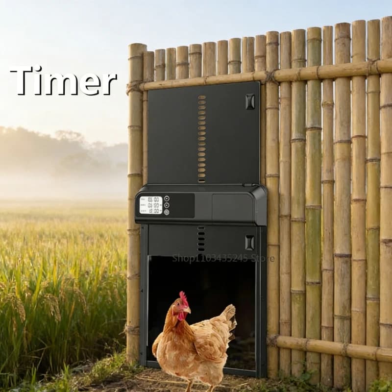 Nova Porta Automática Inteligente para Galinheiro 2026 com Abertura e Fechamento Elétrico por Indução - Ferramenta Agrícola Essencial