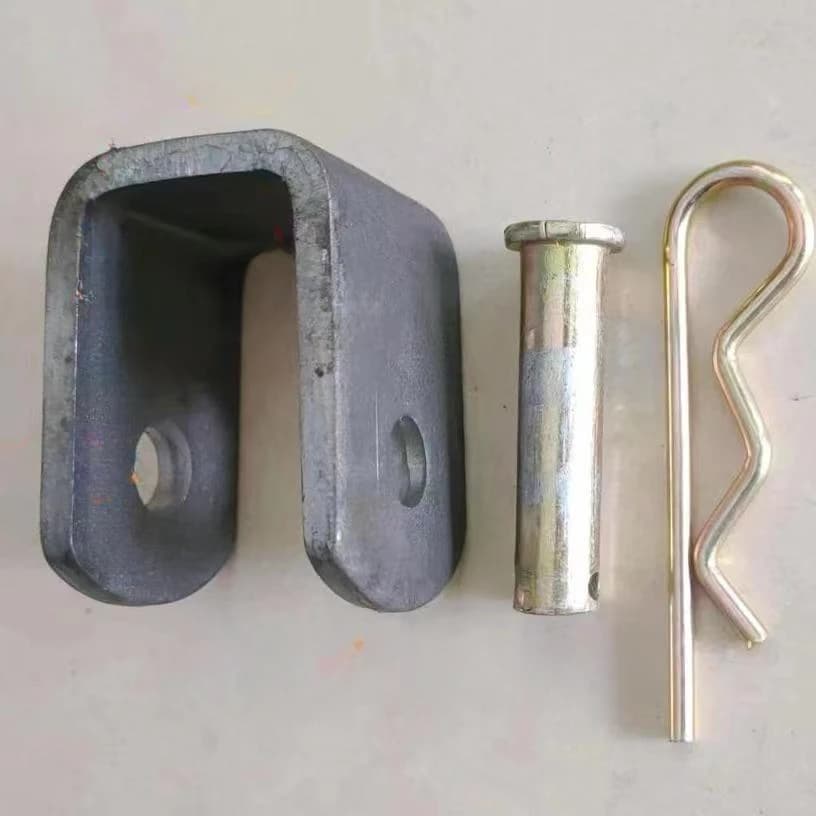 Gancho de elevação em forma de U. O gancho de elevação é soldado e fixado com o suporte da base do cilindro, com encaixe de pino e eixo em forma