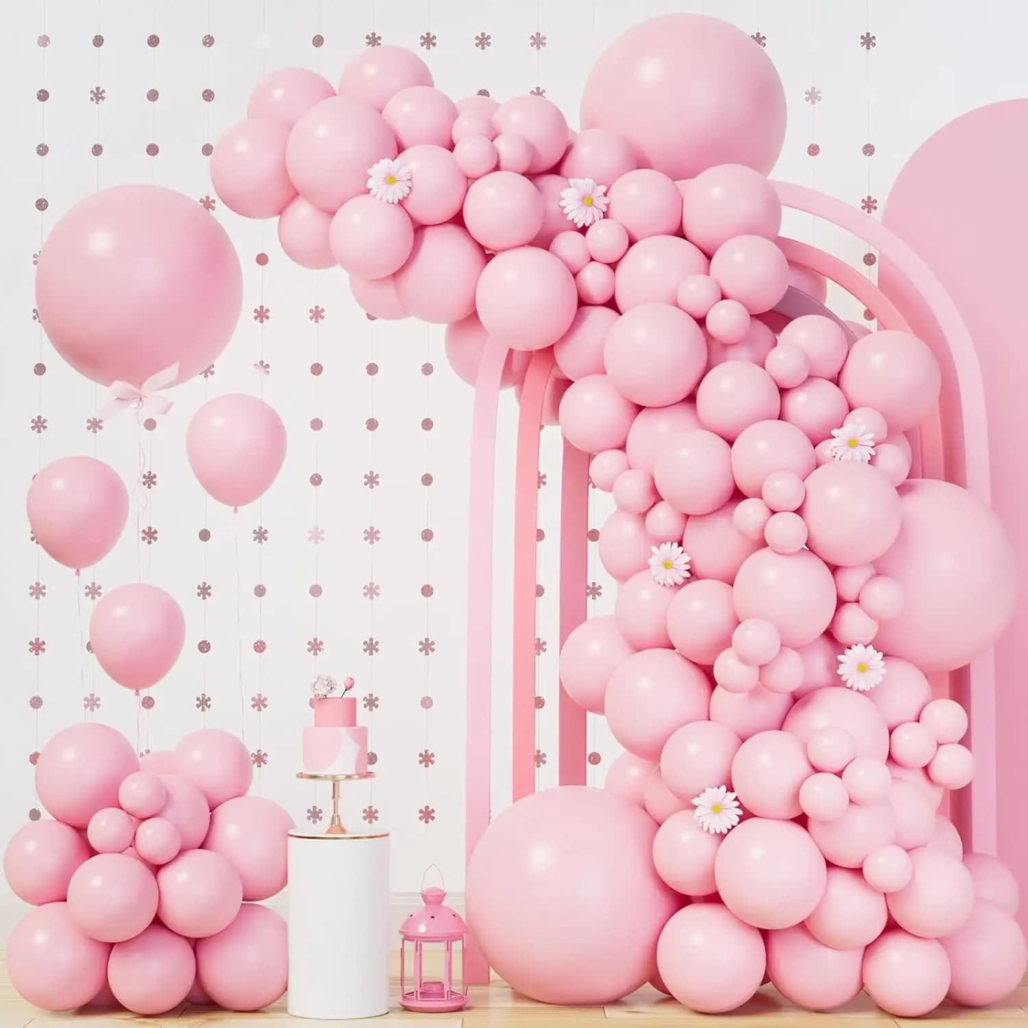 148 pçs pastel rosa balões bebê rosa balão guirlanda arco kit chá de bebê aniversário casamento dia dos namorados decorações de festa