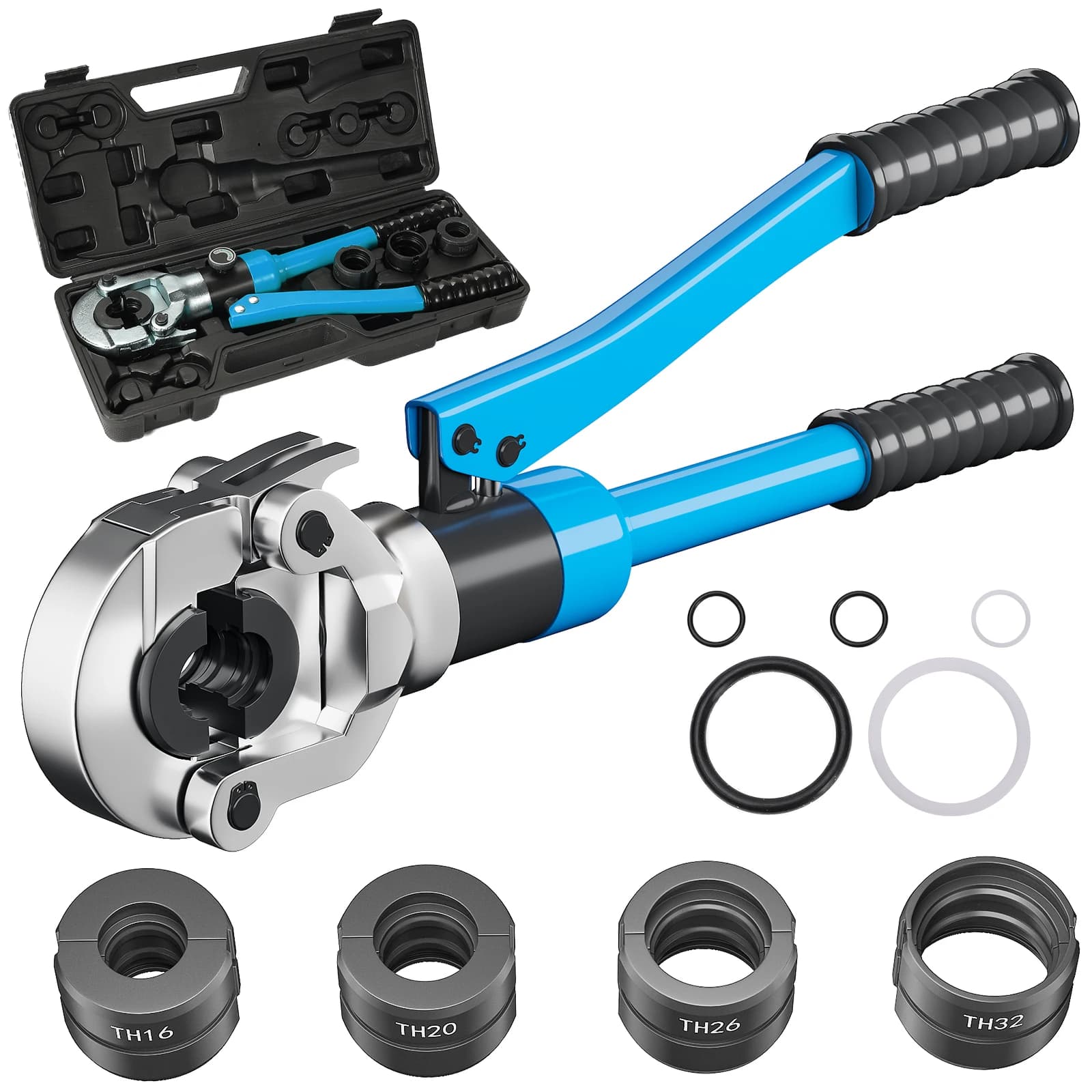 Ferramentas de crimpagem hidráulica para tubos PEX de 16-32mm², para tubos de alumínio-plástico, tubos PEX, tubos PB com moldes TH16 20 26 32mm².