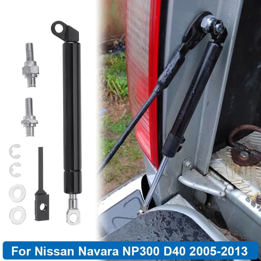 Para nissan navara np300 d40 2005-2013 tronco traseiro bagageira suporte de gás mola haste de choque lento para baixo amortecedor acessórios do