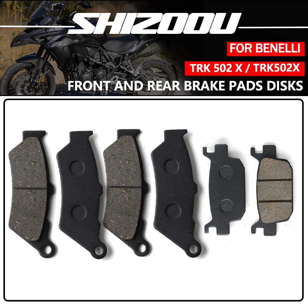 Para BENELLI TRK 502 X 2017 2018 2019 2020 2021 2022 Kits de Pastilhas de Freio Dianteiras e Traseiras para Motocicleta