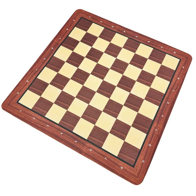 Tabuleiro de xadrez grande de 48 cm/18,9 polegadas, especialmente projetado para competições, tabuleiro de damas de borracha macia dobrável e
