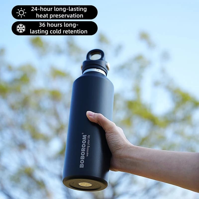 Garrafa de Água BOBOROOM em Aço Inoxidável, Mini Copo Térmico, Frasco Isotérmico, Copo Térmico para Café, Garrafa de Água em Aço Inoxidável