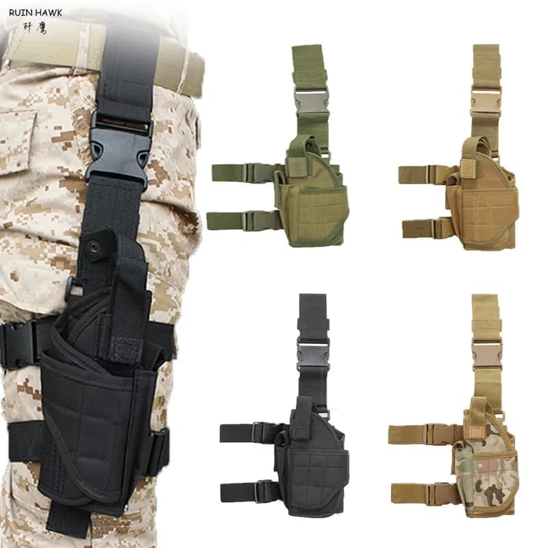 Coldre universal para pistola de perna, destro, tático, coxa, bolsa para pistola, pernas, arnês para todas as pistolas