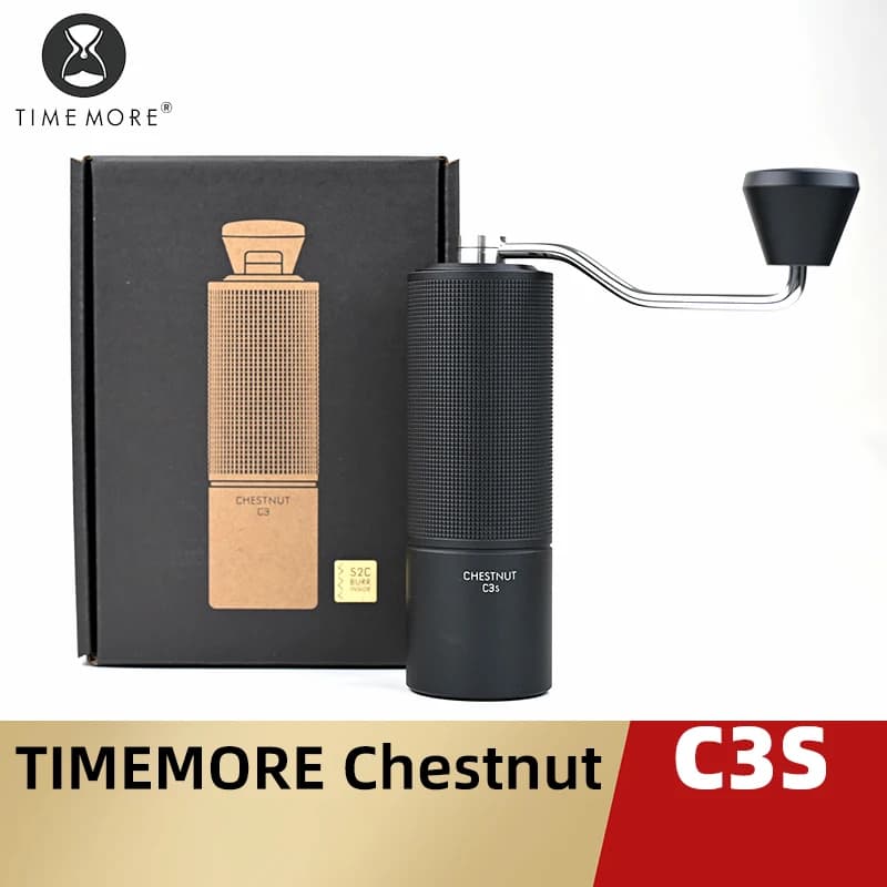 Timemore castanha c3s/c3esp moedor de café manual atualização corpo totalmente metálico & design antiderrapante moedor portátil s2c rebarba