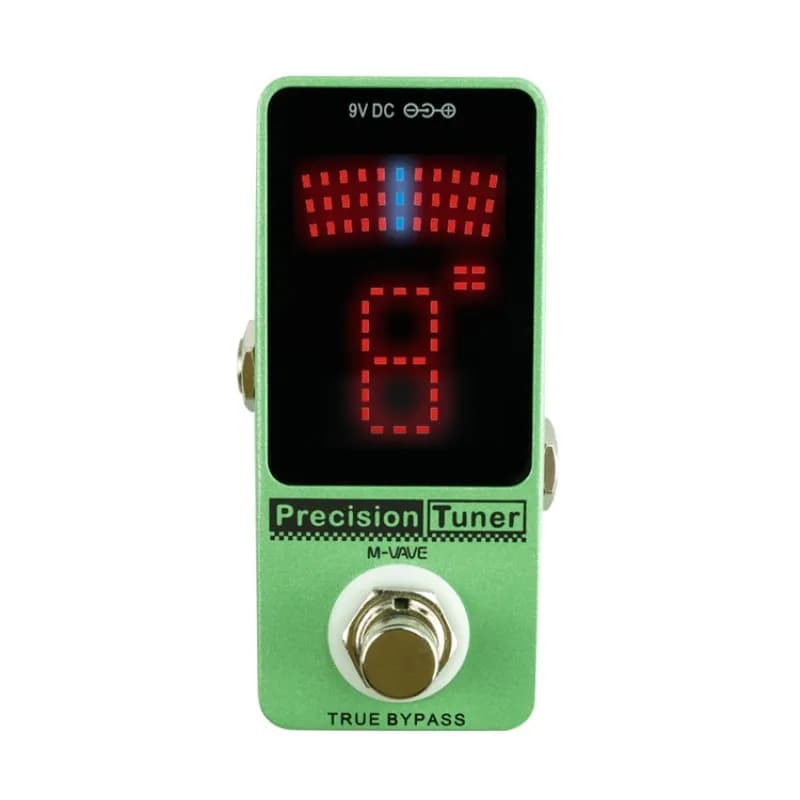 Pedal afinador de precisão M-VAVE LED display digital pedal de efeito de guitarra com true bypass para baixo cromático guitarra elétrica