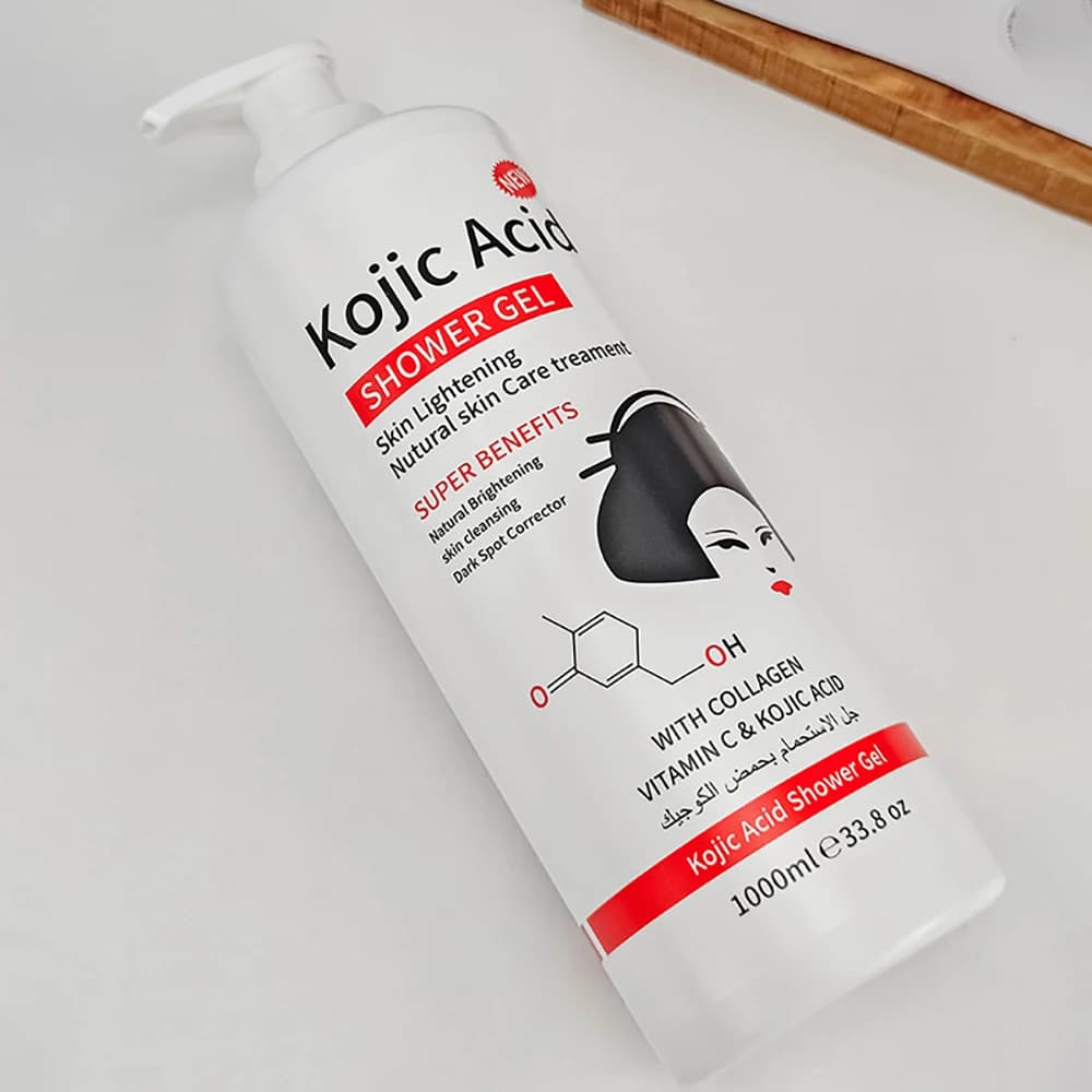 1000ml ácido kójico gel de banho limpeza profunda iluminar a pele lavagem corporal clareamento da pele esfoliante cuidados com o corpo hidratante