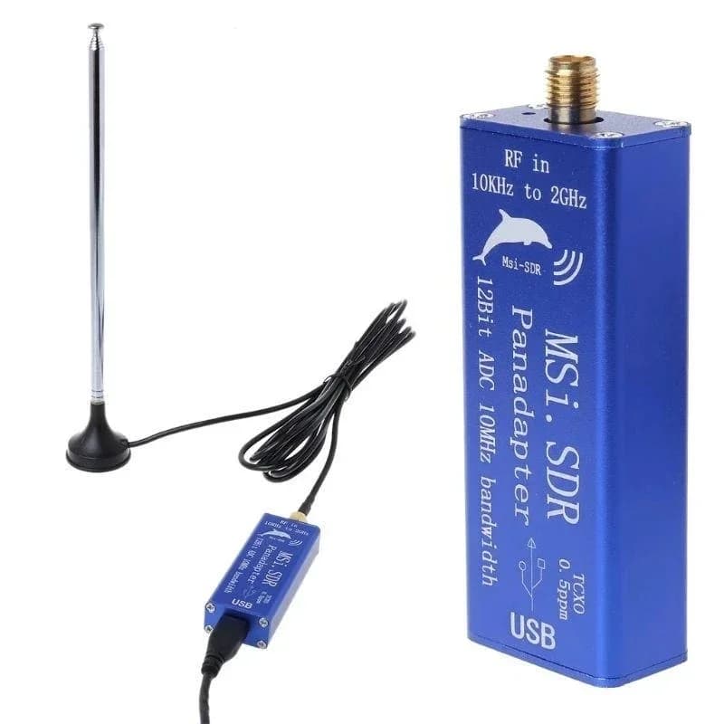 MSI-SDR 10kHz para 2GHz Panadapter SDR Receptor, TCXO 0.5ppm, 12 bits, ADC, HF, UHF, VHF, FM, compatível com RSP1
