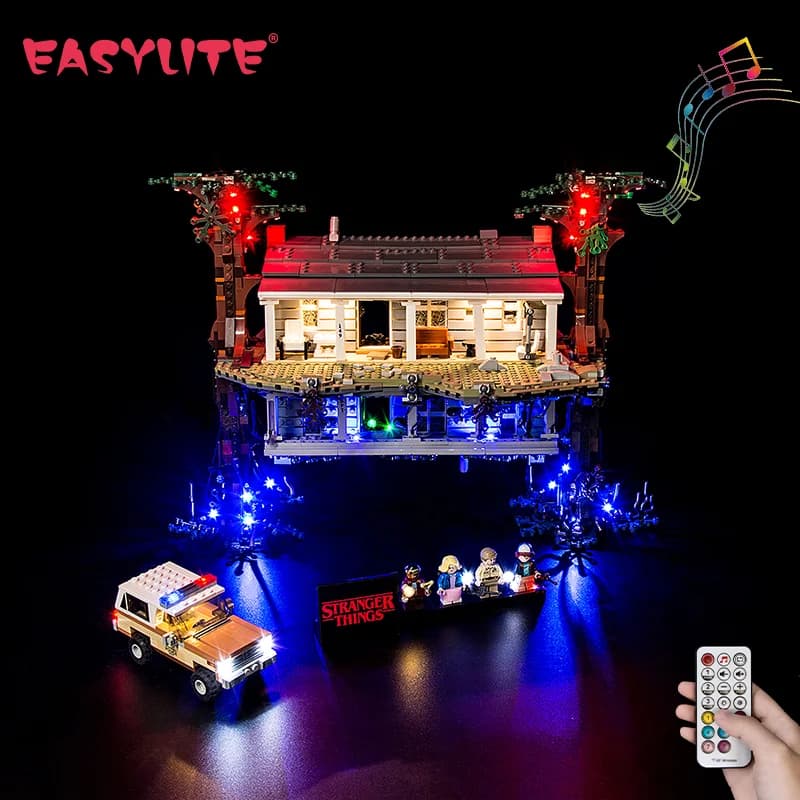 Kit de luz LED para 75810 Stranger Things, o reverso, compatível com 25010 blocos de construção, conjunto de iluminação, modelo não incluído
