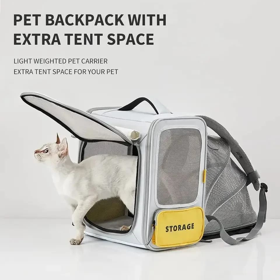 PETKIT Pet Cat Bag Tenda expansível conveniente para sair inferior antiderrapante ventilado respirável mochila para gatos