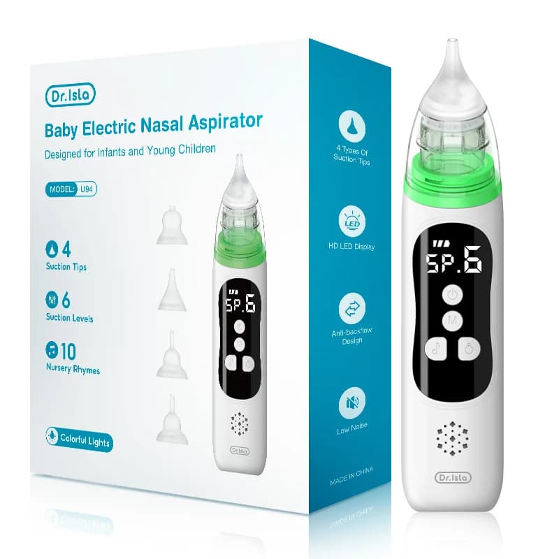MAMIJOY Absorvedor Nasal Elétrico Silencioso Obstrução Do Bebê Rinite Limpador Aspirador Nasal Mucus Nasal Ferramenta de Limpeza Para